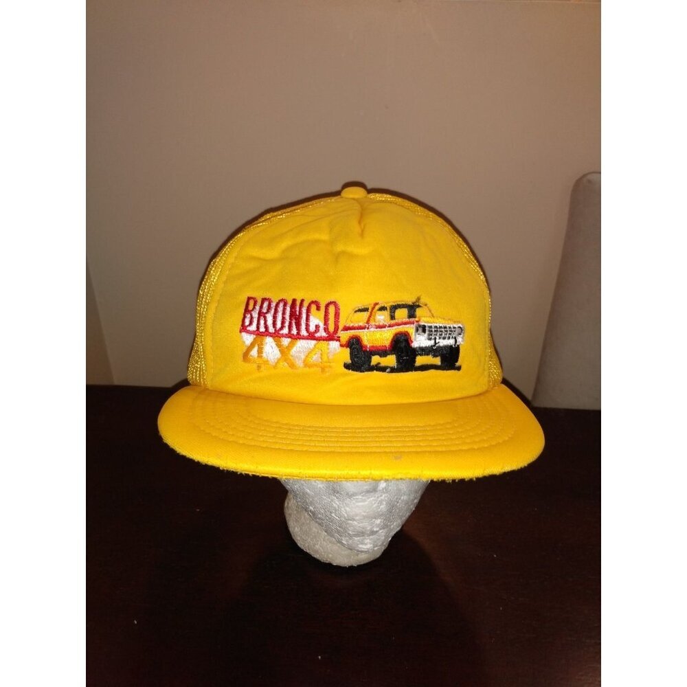 Vintage Ford Bronco 4X4 Snapback Hat Mesh Trucker One Size